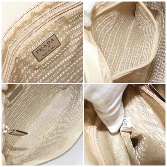 PRADA Shoulder Bag Patent leather Beige Auth ti3531 - Picture 15 of 16